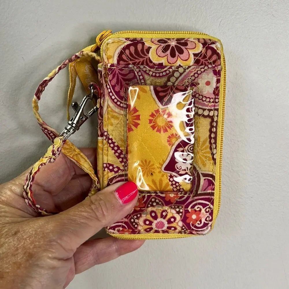 Vera Bradley Bali Gold Small Wristlet/Wallet